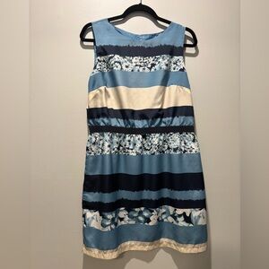 LOFT Sleeveless Floral Stripe Dress – Size LP